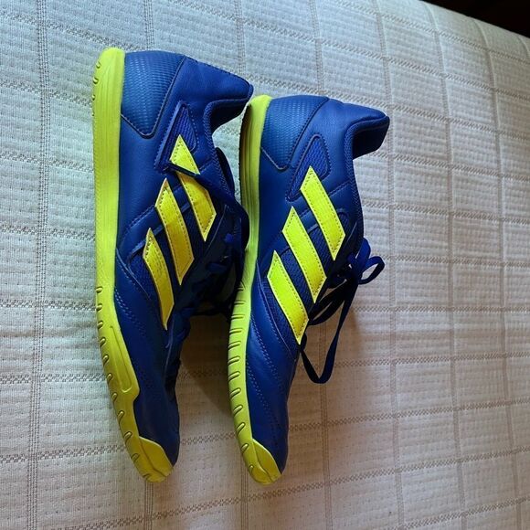 Adidas Men\'s Blue and Yellow‎ Indoor Soccer Shoes main image 5